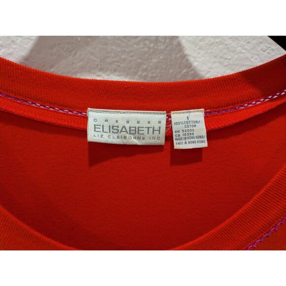 Liz Claiborne Elisabeth Dress Women's XL Red Comfy Button Down Midi Tank Dress - Picture 6 of 11